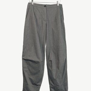 Peter O. Mahler Grey Cotton Tapered Cropped Pants